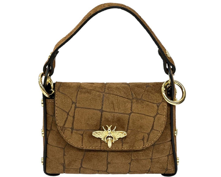 Venus Croc Suede Italian Leather Mini Bag
