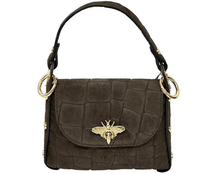 Venus Croc Suede Italian Leather Mini Bag