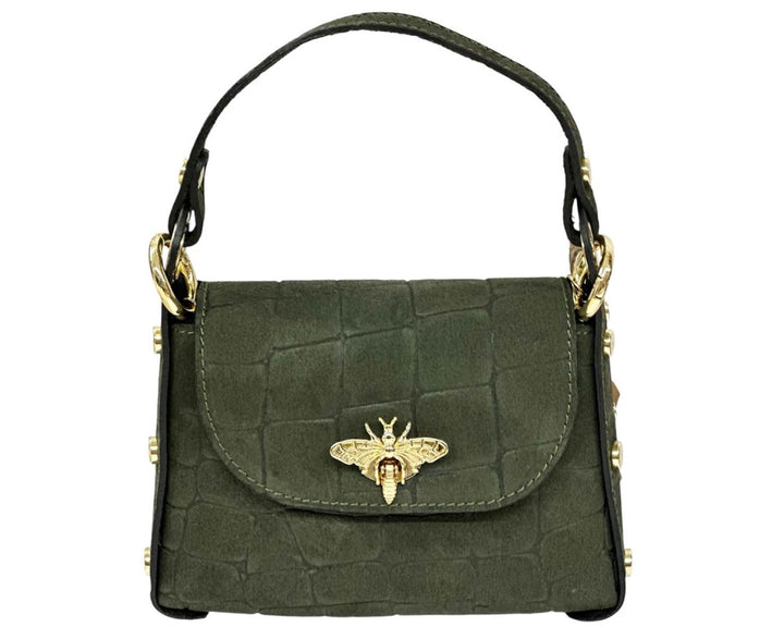 Venus Croc Suede Italian Leather Mini Bag