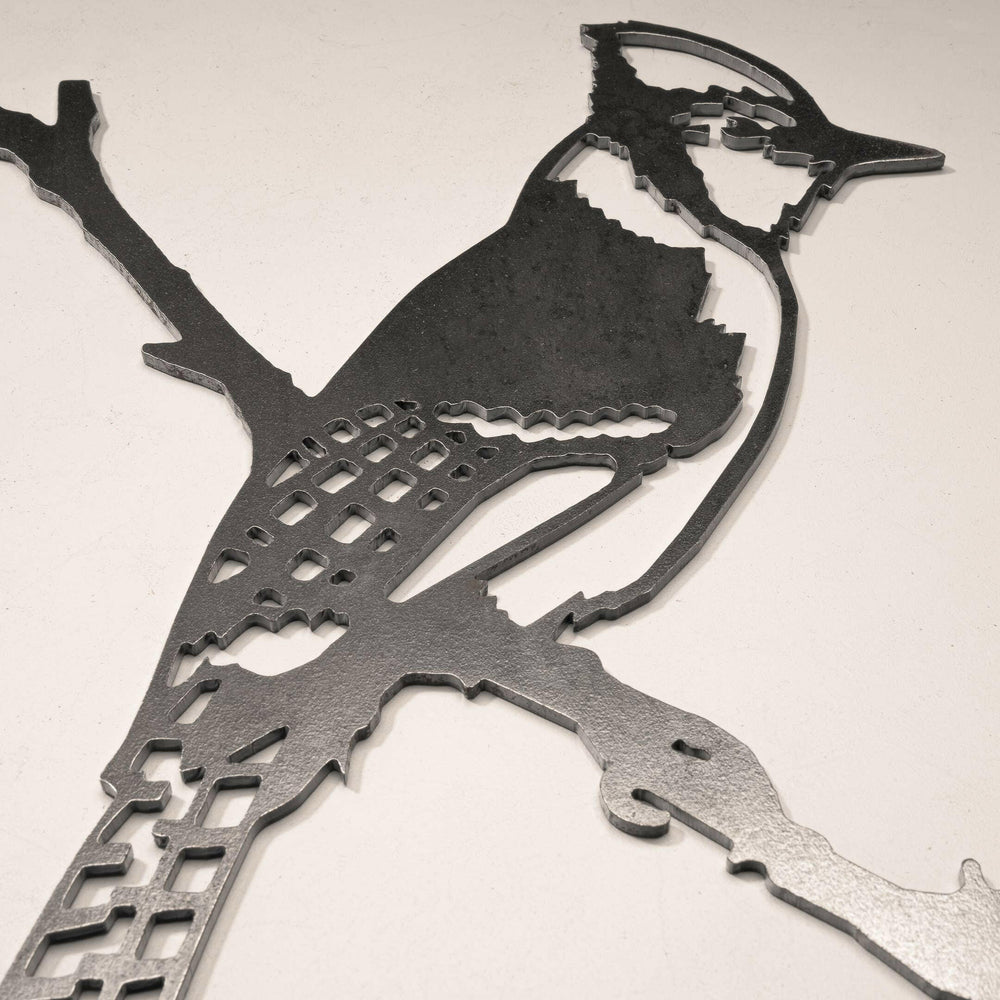 Blue Jay Metalbird Garden Art | Artisans.