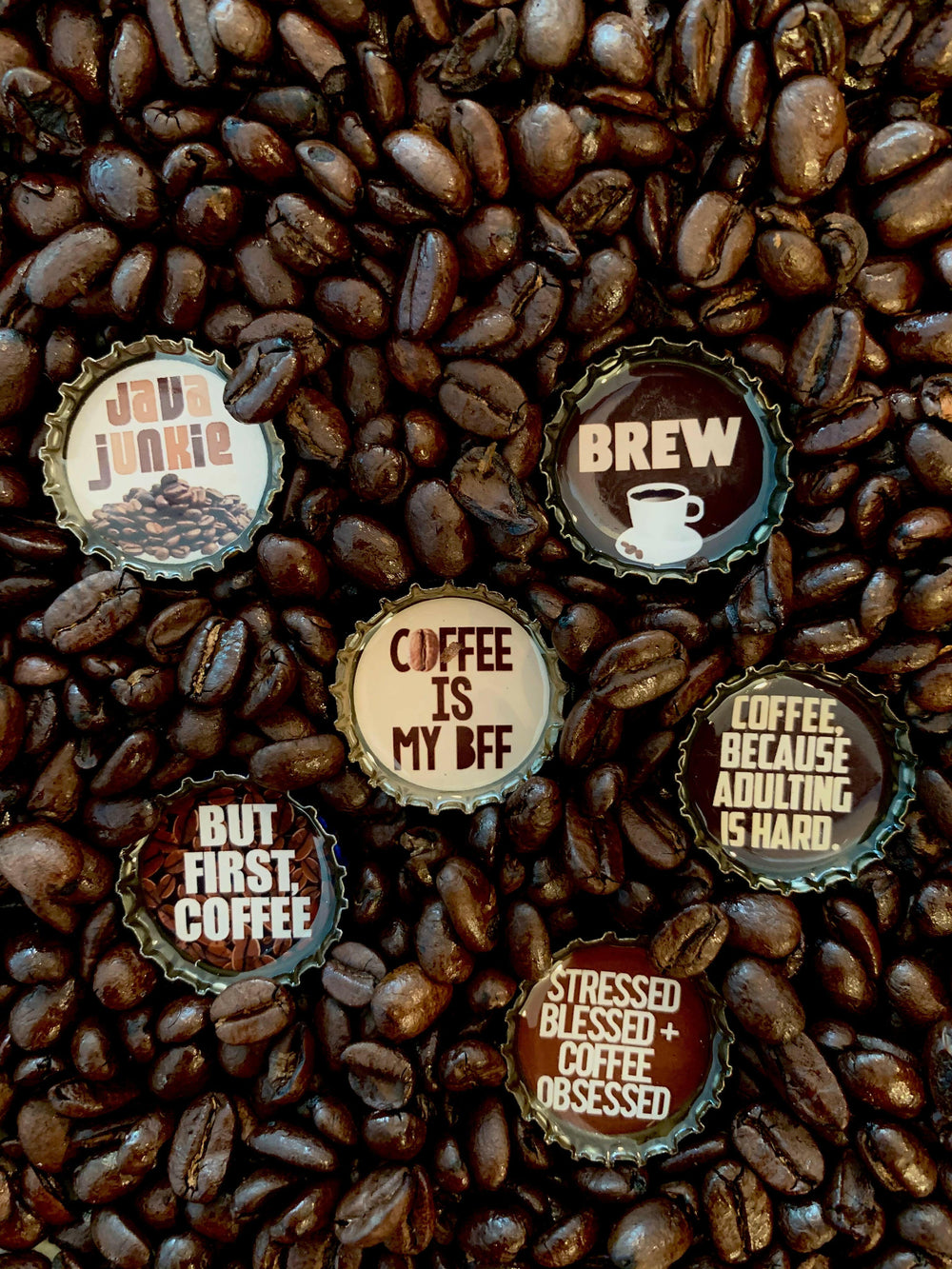 Bottlecap Magnet 6-packs in Themed Collections | Artisans.