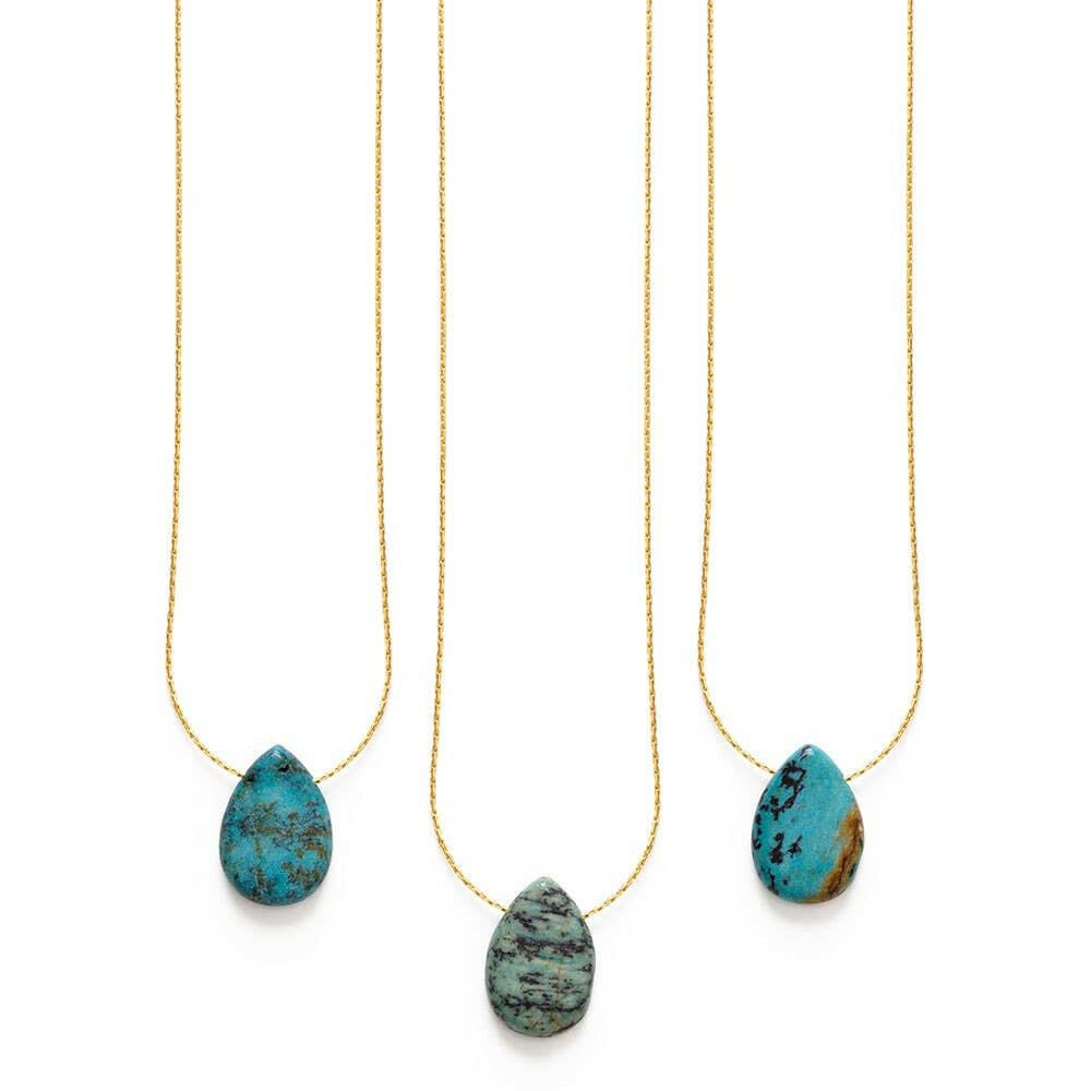 Turquoise Teardrop Pendant Necklace | Artisans.