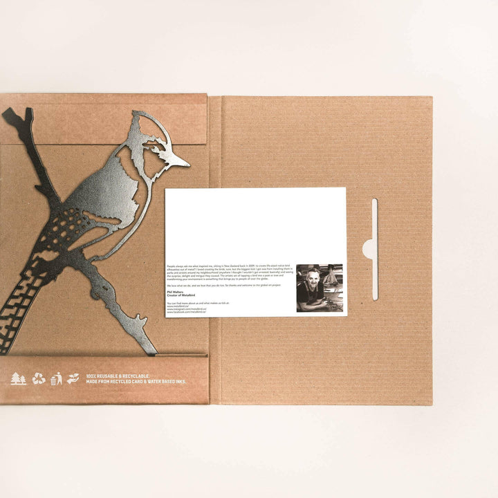 Blue Jay Metalbird Garden Art | Artisans.