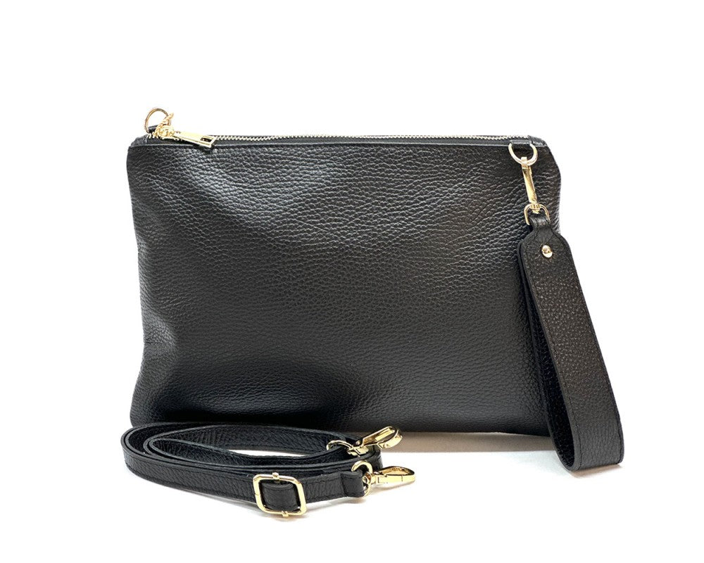 Aria Italian Leather Pochette - Assorted Colors
