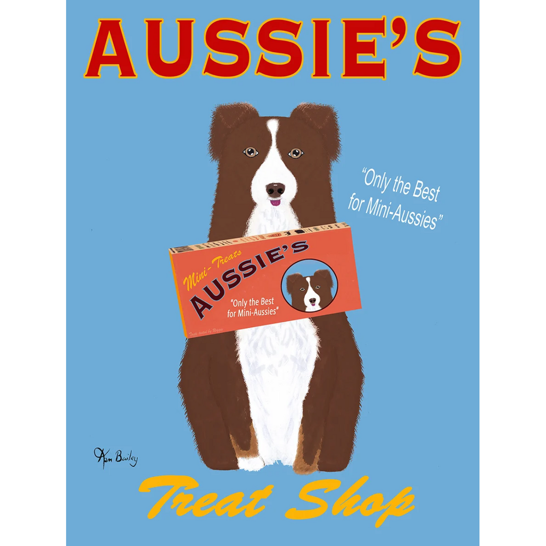 A square illustrated product-style graphic for Aussie&