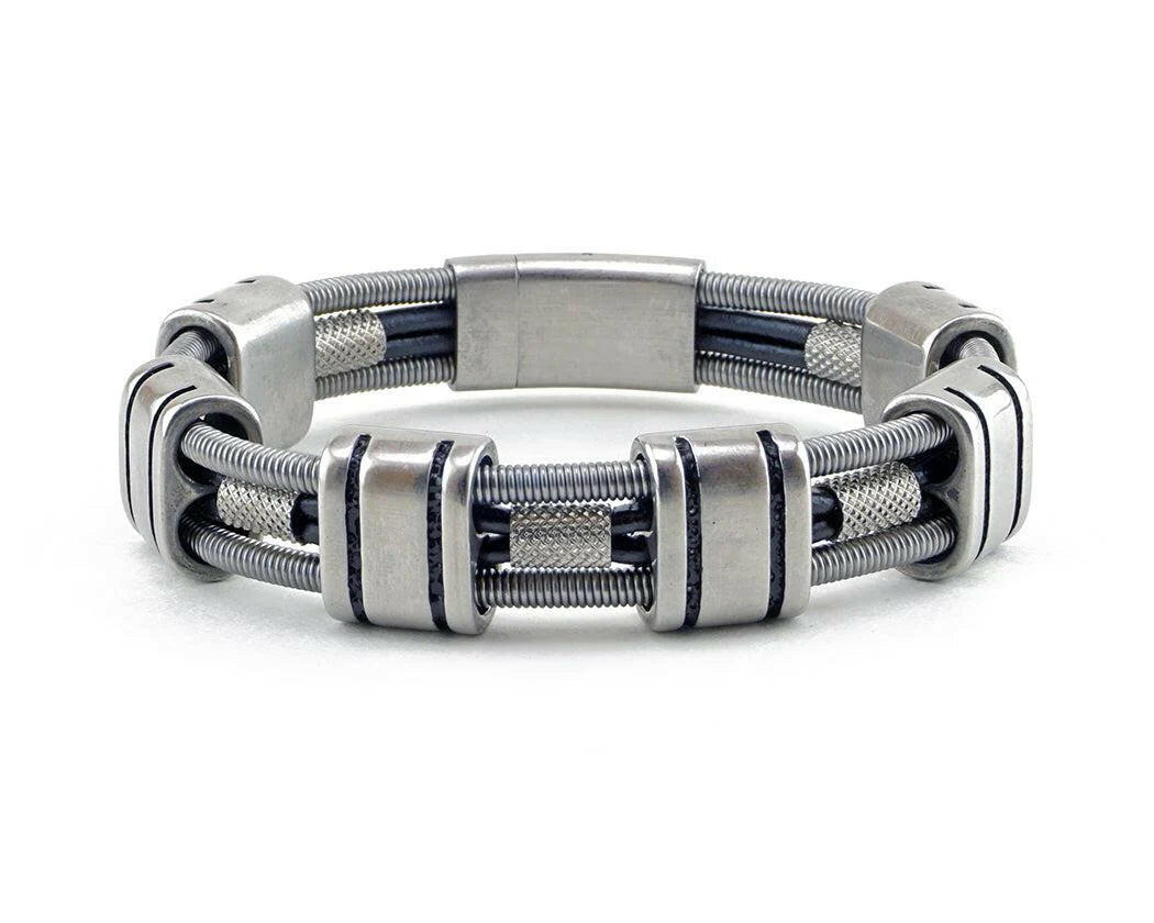 Barry Recycled Bass Guitar String Bracelet | Artisans.