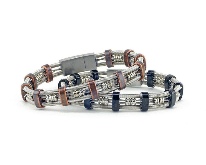 Brandon Recycled Bass Guitar String Bracelet | Artisans.