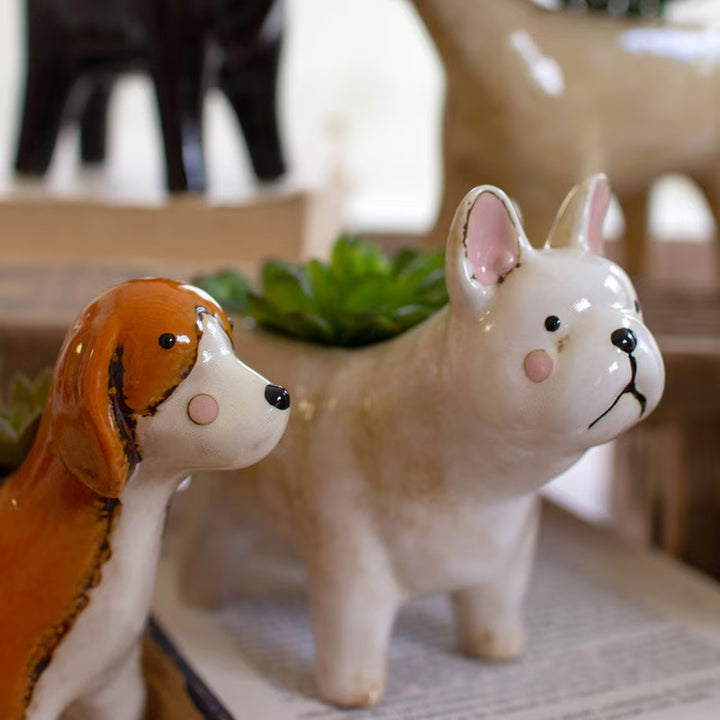 Ceramic Dog Planters