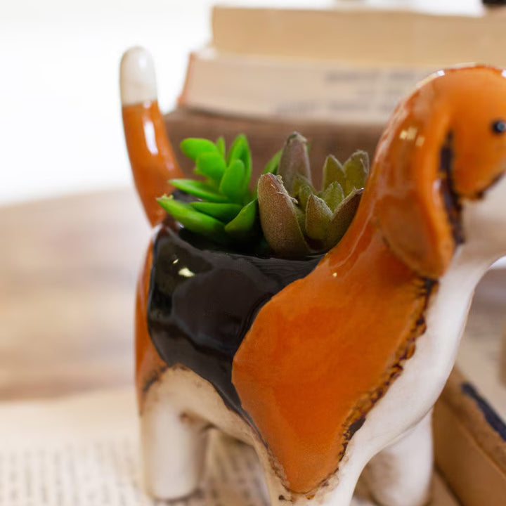 Ceramic Dog Planters