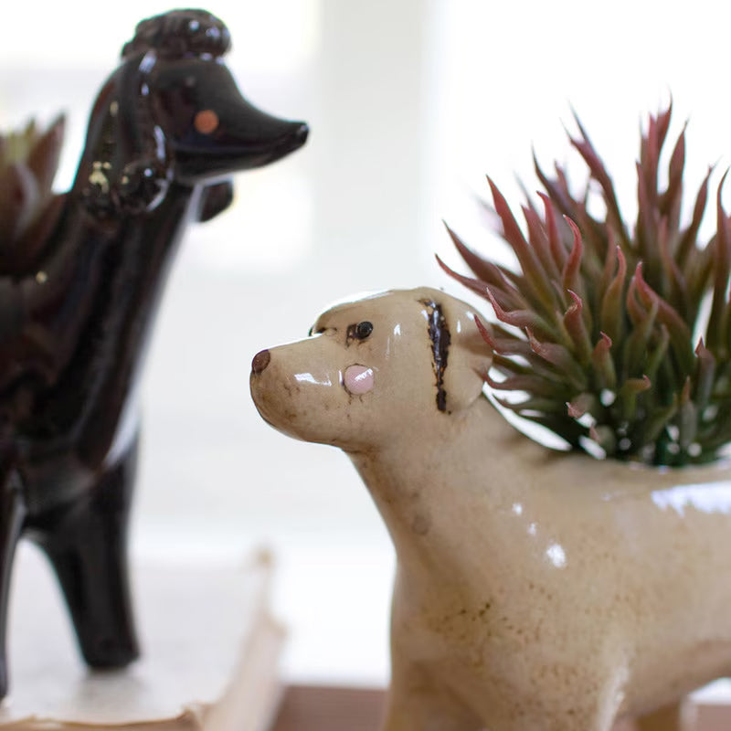 Ceramic Dog Planters