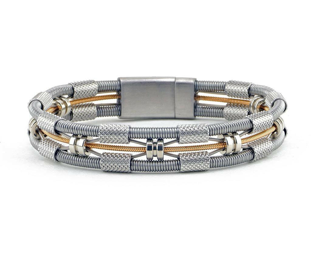 Chris Recycled Bass Guitar String Bracelet | Artisans.