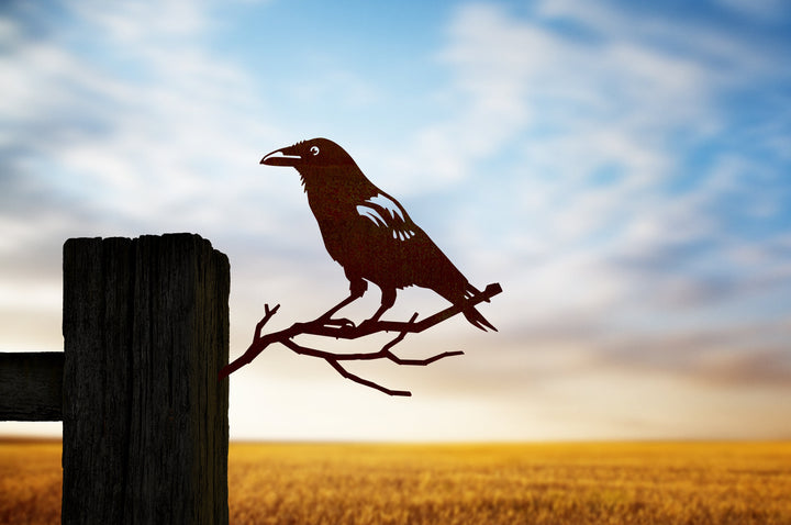 Crow Large Metalbird Garden Art
