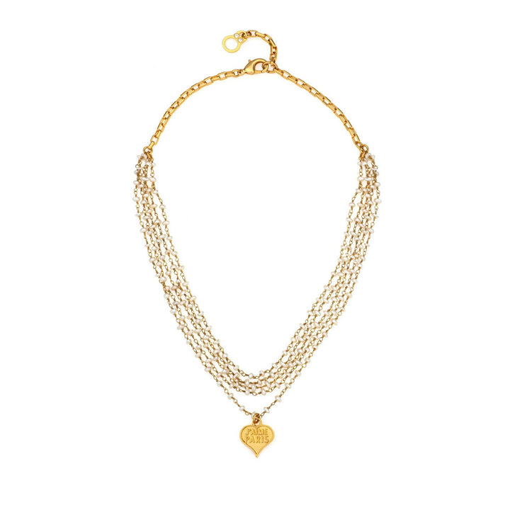Elysande Necklace - Pearl with Heart Pendant | Artisans.