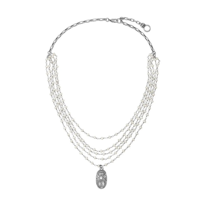 Elysande Necklace - Pearl with Crystal Cuvee Pendant | Artisans.
