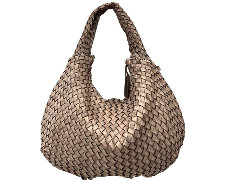 Romeo Italian Leather Woven Hobo Bag - Assorted Colors