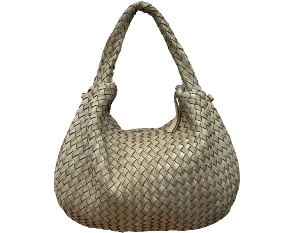 Romeo Italian Leather Woven Hobo Bag - Assorted Colors