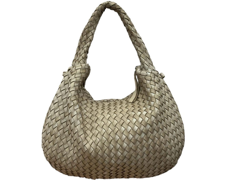 Romeo Italian Leather Woven Hobo Bag - Assorted Colors