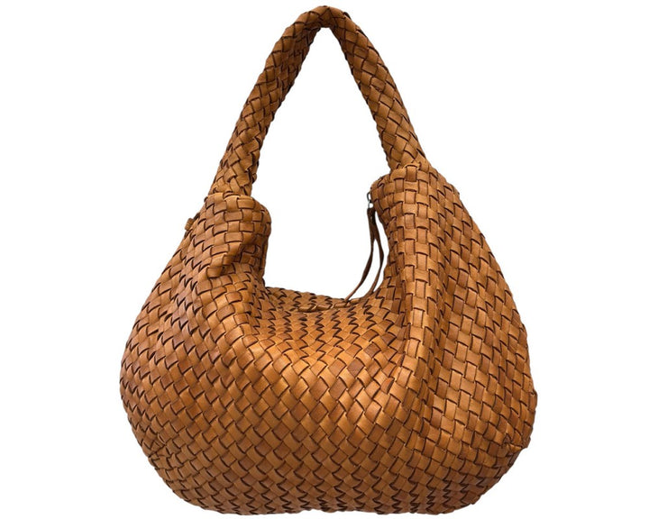 Romeo Italian Leather Woven Hobo Bag - Assorted Colors