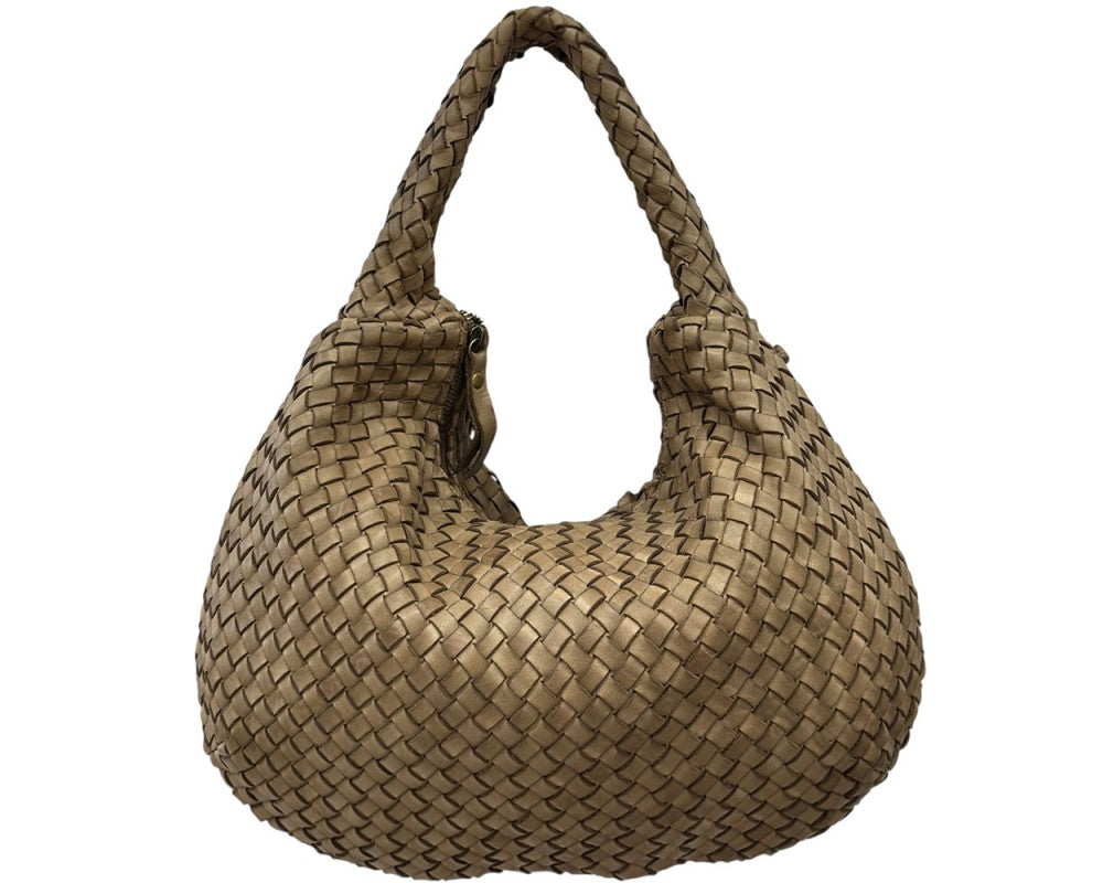 Romeo Italian Leather Woven Hobo Bag - Assorted Colors