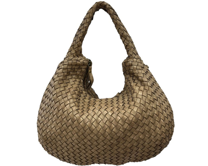 Romeo Italian Leather Woven Hobo Bag - Assorted Colors