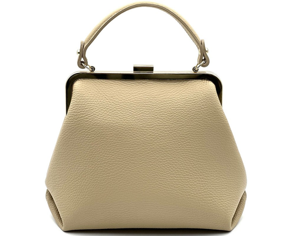 Abi Italian Leather Frame Handbag - Assorted Colors