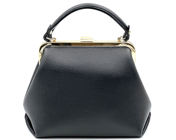 Abi Italian Leather Frame Handbag - Assorted Colors