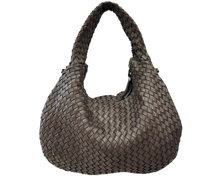 Romeo Italian Leather Woven Hobo Bag - Assorted Colors