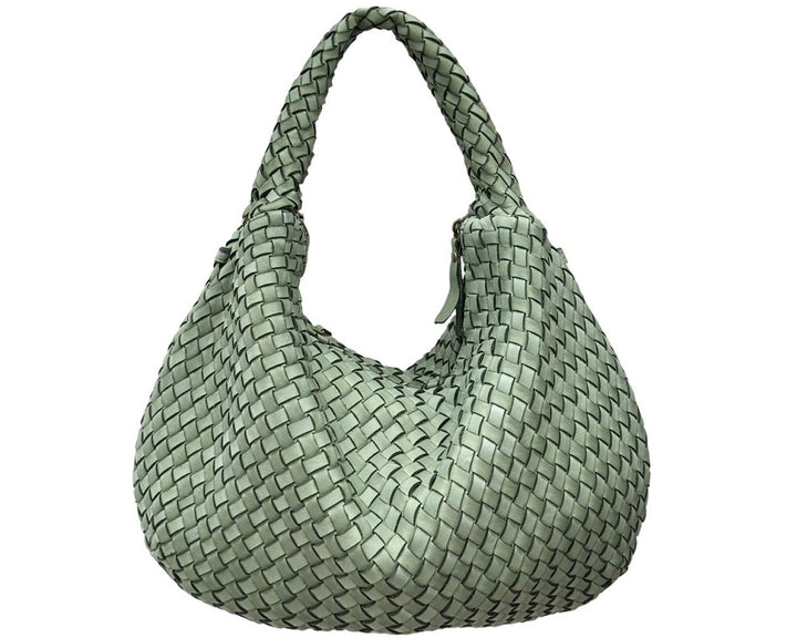 Romeo Italian Leather Woven Hobo Bag - Assorted Colors