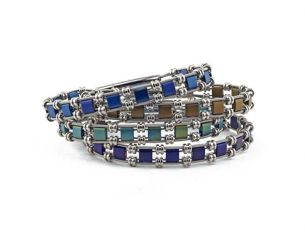 Grace Recycled Guitar String Bracelet | Artisans.