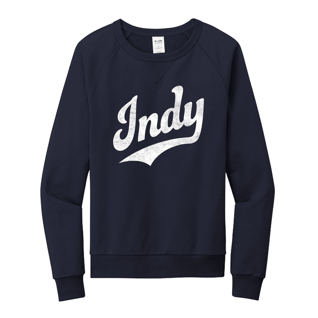 Indy Script Unisex Organic Cotton French Terry Crewneck | Artisans.