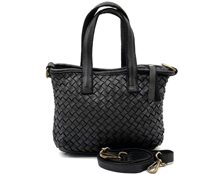 Raven Italian Quilted Leather Hobo Bag