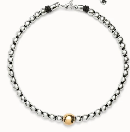 UNOde50 Ser Intrepida Gold & Silver Necklace | Artisans.