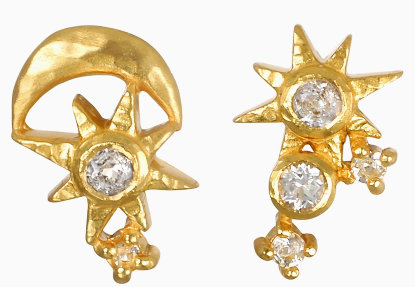 Celestial Mismatch Stud Earrings