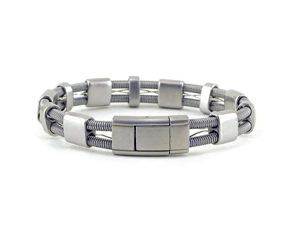 Sean Recycled Bass Guitar Sting Bracelet | Artisans.