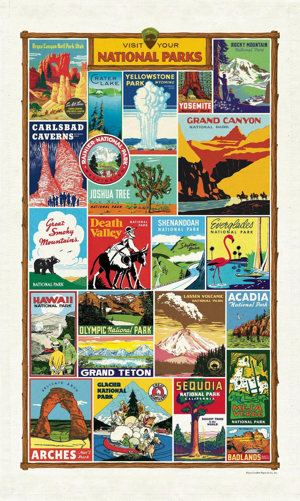Cavallini Tea Towel | Artisans.
