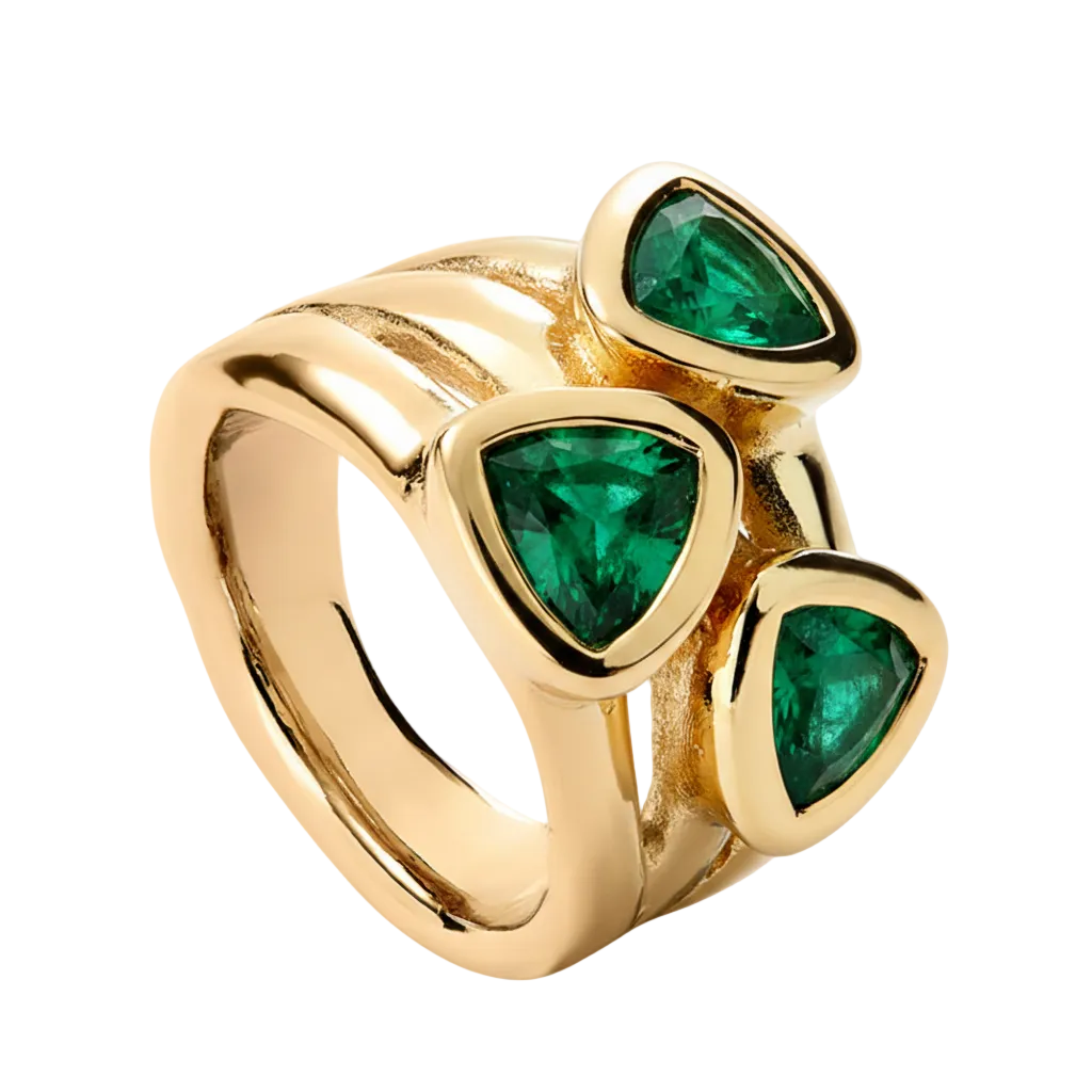 UNOde50 Ser Camaleónica Triple Gold Ring | Artisans.