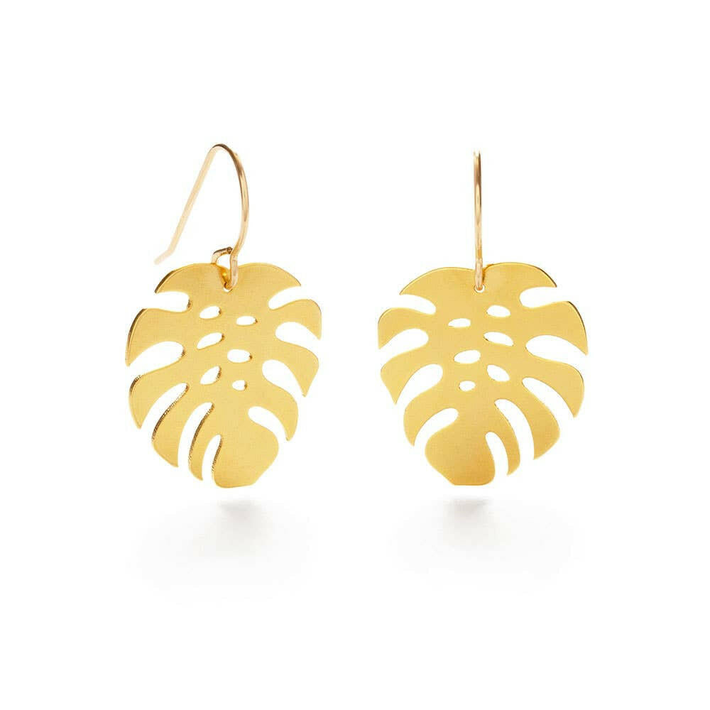 Monstera Drop Earrings | Artisans.
