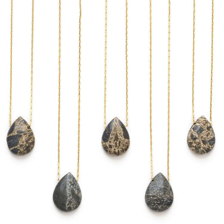 Spider Web Jasper Teardrop Pendant | Artisans.
