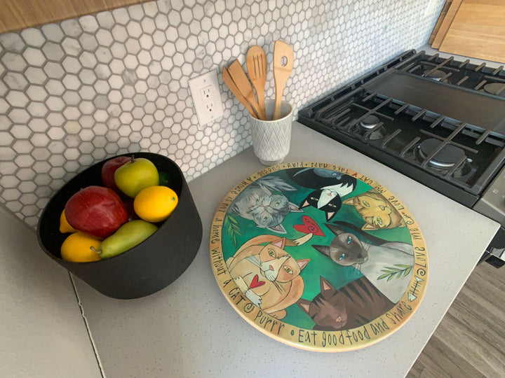Lazy Susan 18" Collection — Assorted Themes Decorative Rotating Serving Tray for Home | Artisans.