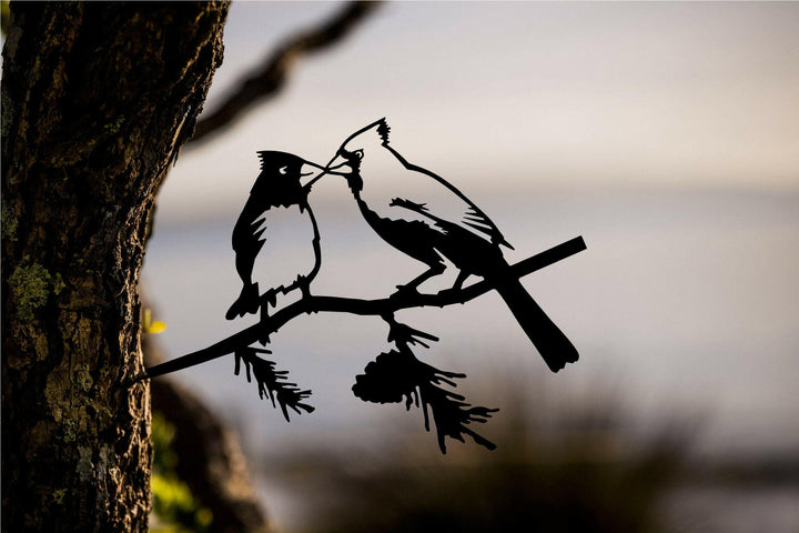 Kissing Cardinals Metalbird Garden Art | Artisans.