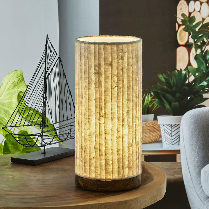 Cylinder Table Lamp with Paper Shade | Artisans.