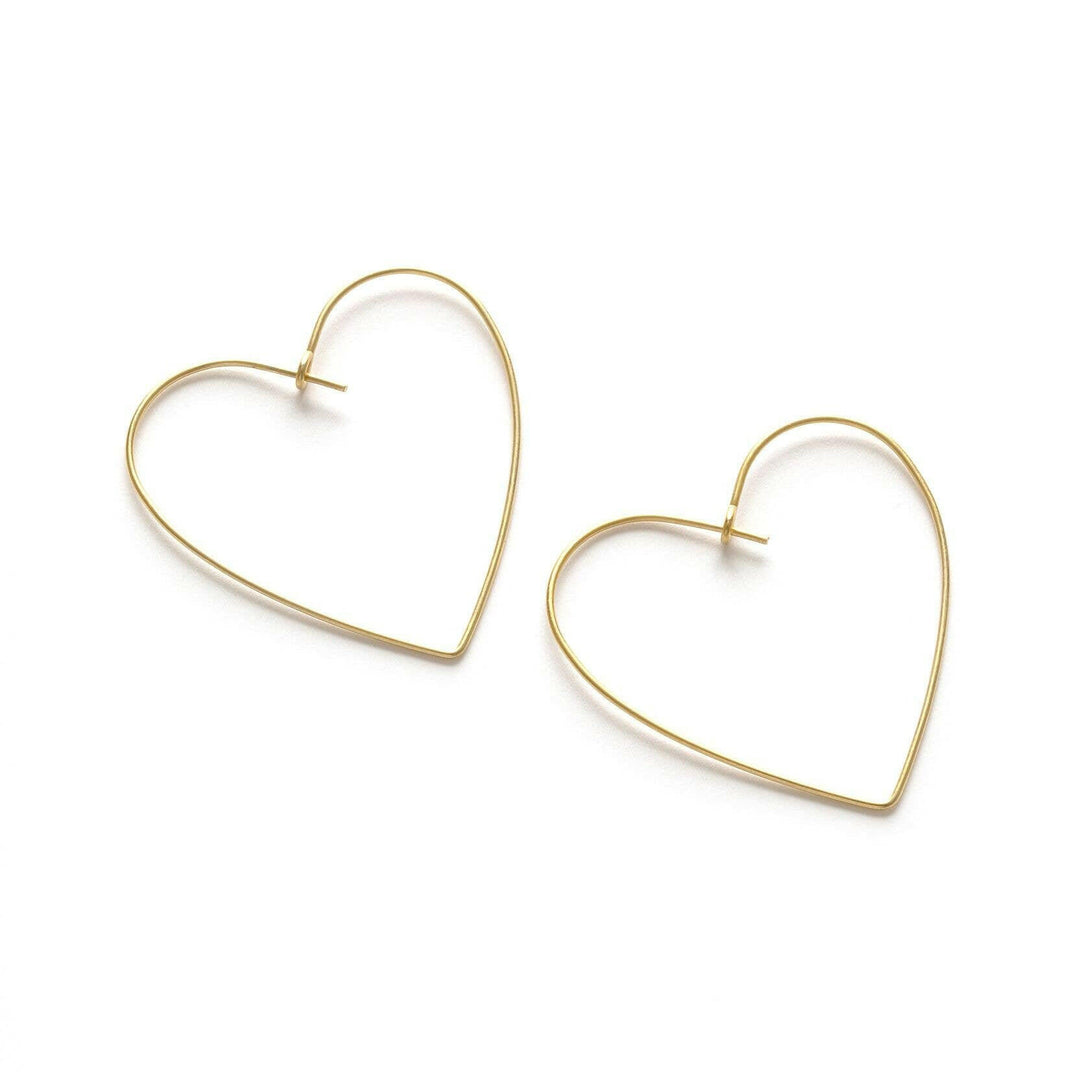 Heart Hoop Earrings | Artisans.