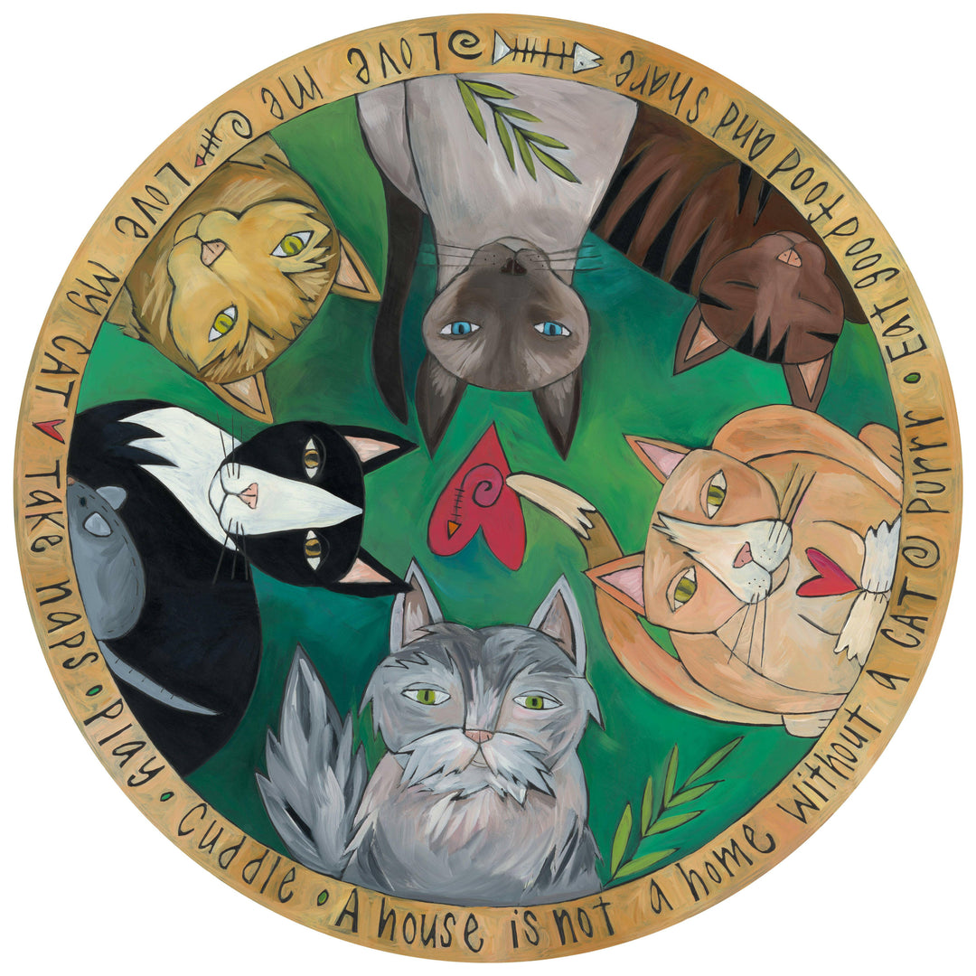 Lazy Susan 18" Collection — Assorted Themes Decorative Rotating Serving Tray for Home | Artisans.