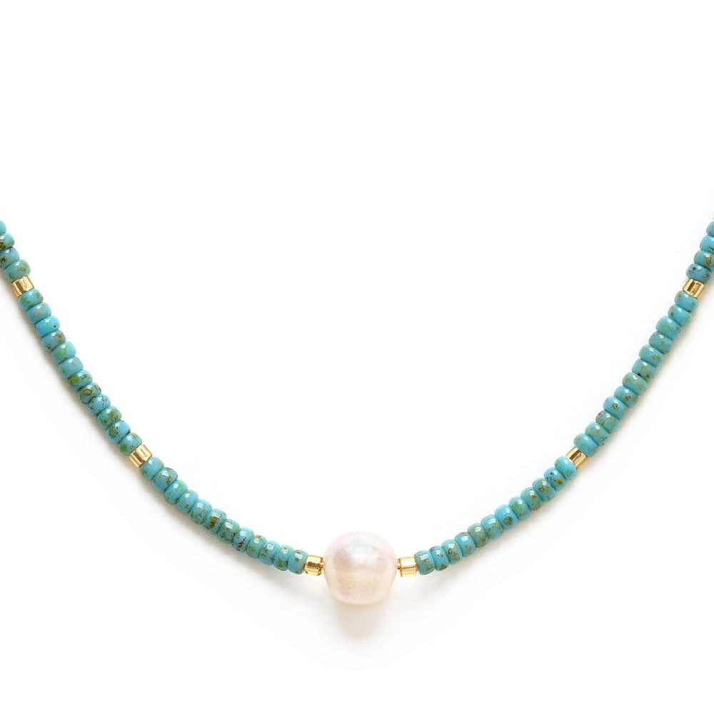 Miyuki Bead &amp; Pearl Necklace