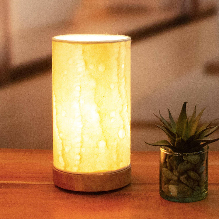 Mini Paper Cylinder Table Lamp | Artisans.