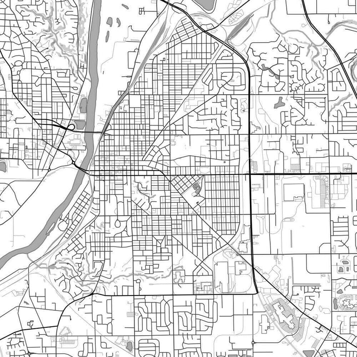Lafayette IN Map Classic Style 12" x 18" Print | Artisans.