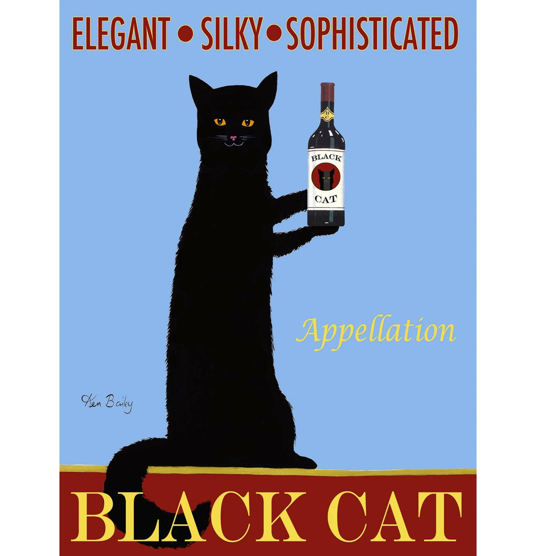 Black Cat Elegant Silky Sophisticated Limited Edition Print | Artisans.