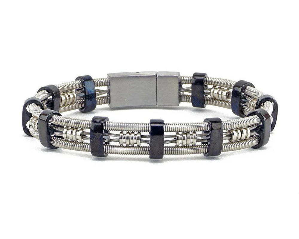 Brandon Recycled Bass Guitar String Bracelet | Artisans.