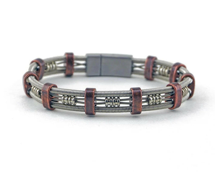 Brandon Recycled Bass Guitar String Bracelet | Artisans.