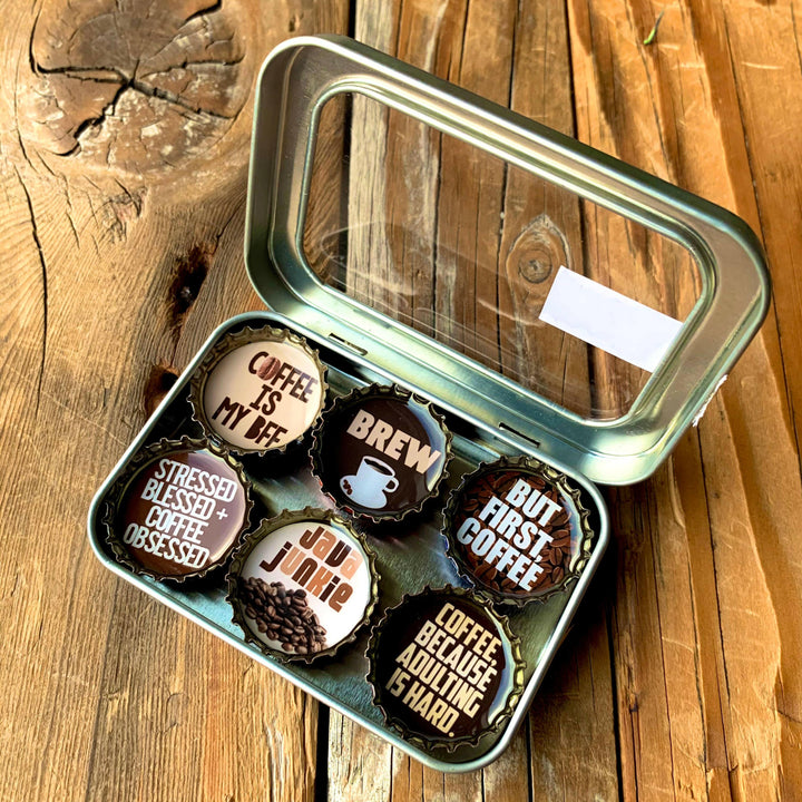 Bottlecap Magnet 6-packs in Themed Collections | Artisans.